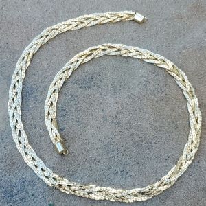 Vintage Braided gold necklace